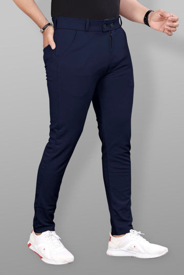 Men Double Button Track Pant